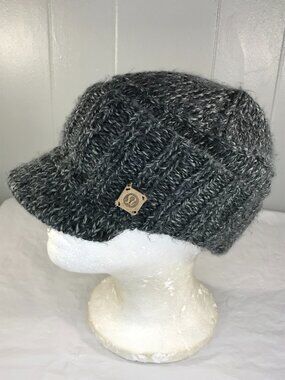 Y2K Lululemon Knit Beanie Hat With Bill Brimmed Visor Beanie Gray One Size